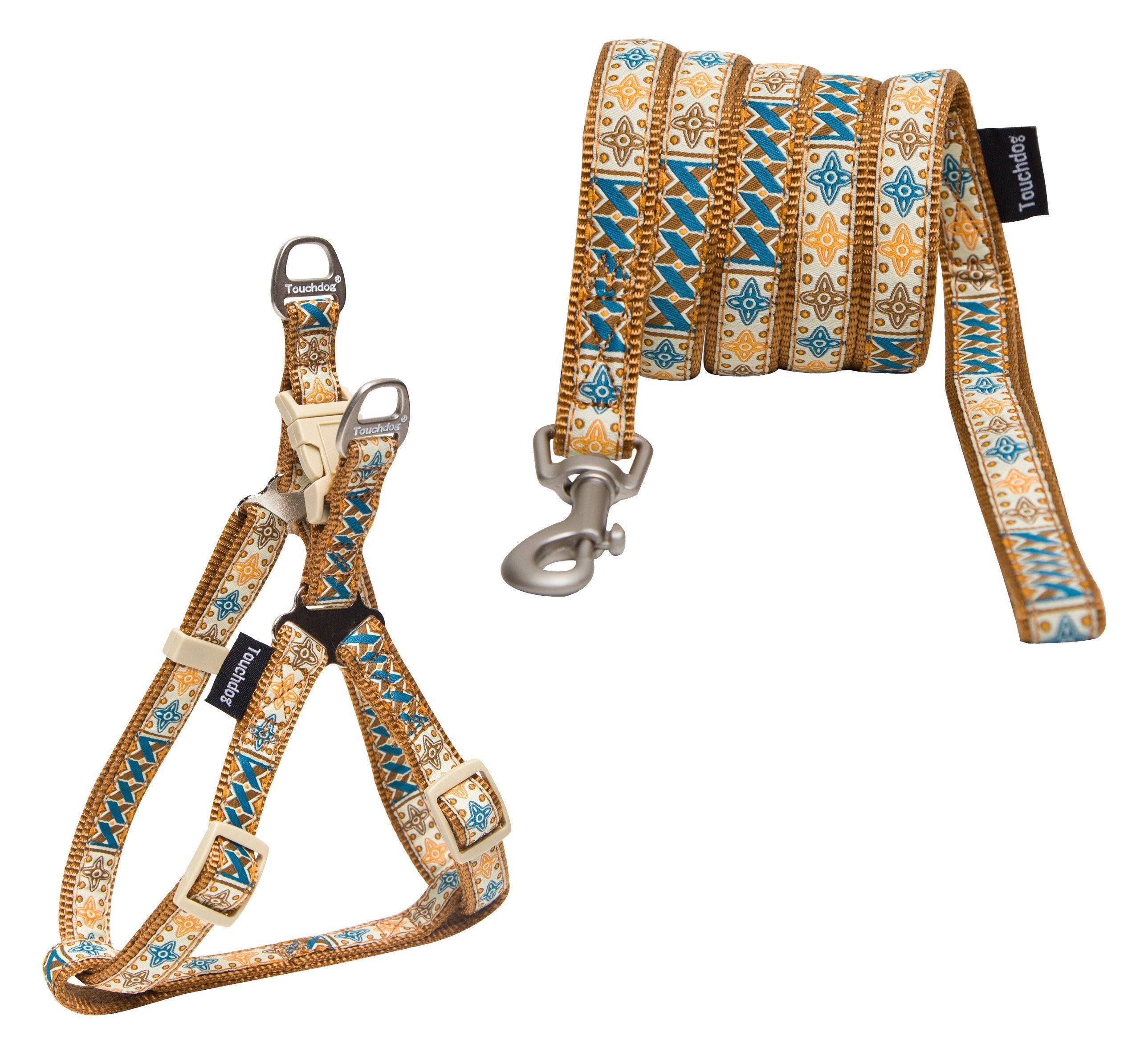 Caliber Embroidered Designer Fashion Pet Dog Leash and Harness