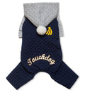 Designer Quilted Full-Body Hooded Dog Sweater