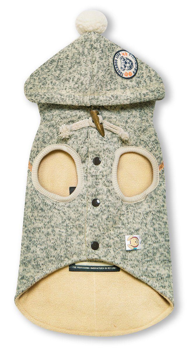 Hippie Embellished Sleeveless Pompom Hooded Fashion Dog Sweater