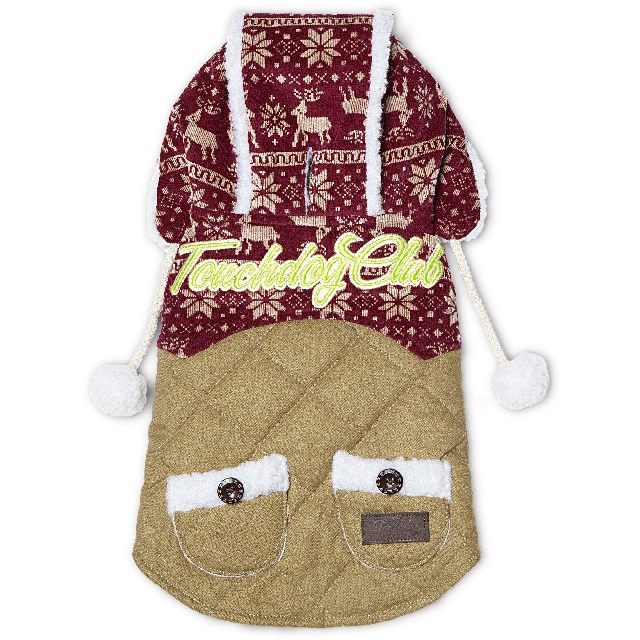 Snowadayz Pom Pom Hooded Fashion Dog Jacket