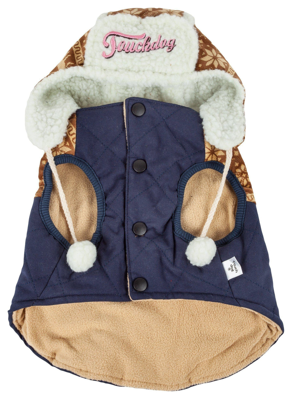Snowadayz Pom Pom Hooded Fashion Dog Jacket