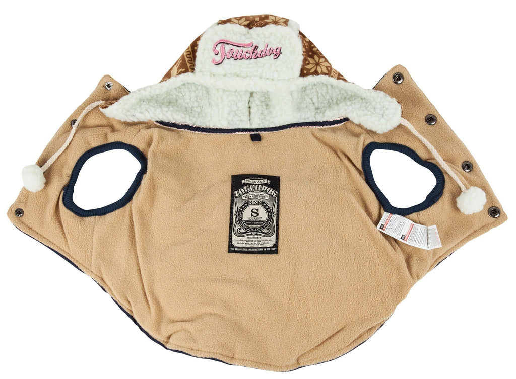 Snowadayz Pom Pom Hooded Fashion Dog Jacket