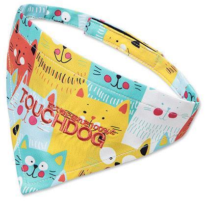 Head-Popper Fashion Designer Printed Hook-and-Loop Dog Bandana