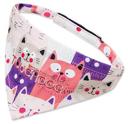 Head-Popper Fashion Designer Printed Hook-and-Loop Dog Bandana