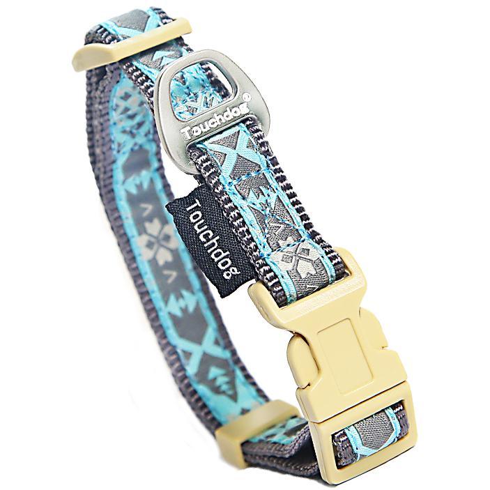 Shape Patterned Tough Stitched Embroidered Collar and Leash