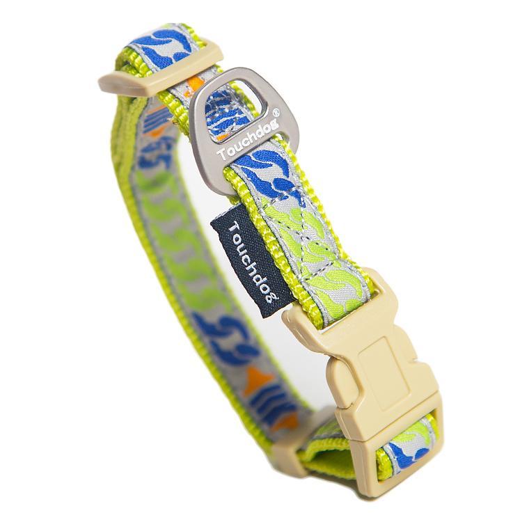 Tough Stitched Durable Embroidered Collar and Leash – Yellow