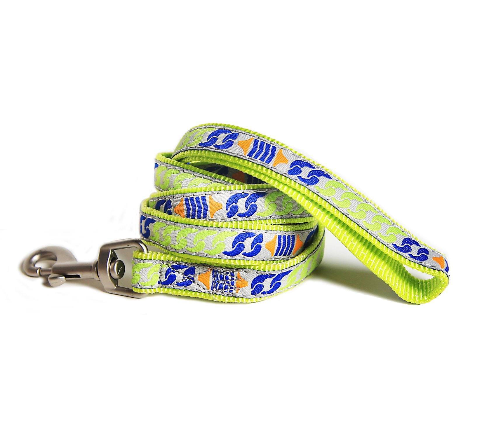 Tough Stitched Durable Embroidered Leash and Harness – Yellow