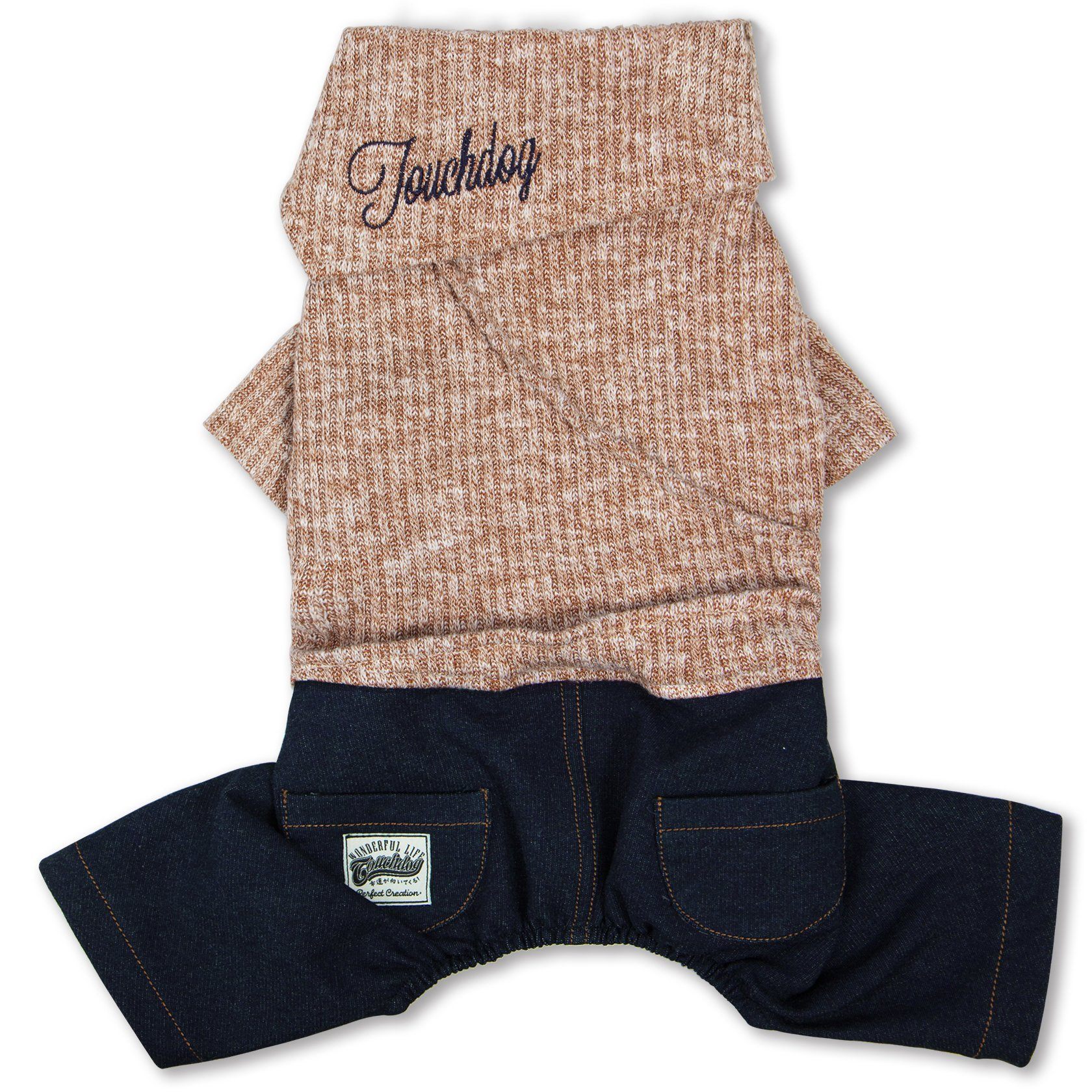 Vogue Neck-Wrap Full Body Fashion Dog Sweater Outfit