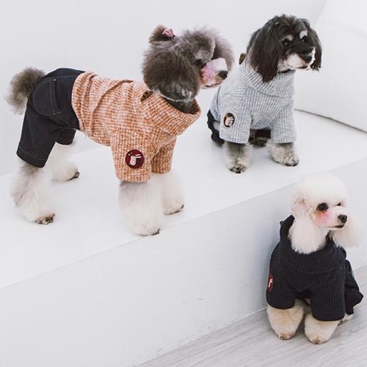 Vogue Neck-Wrap Full Body Fashion Dog Sweater Outfit