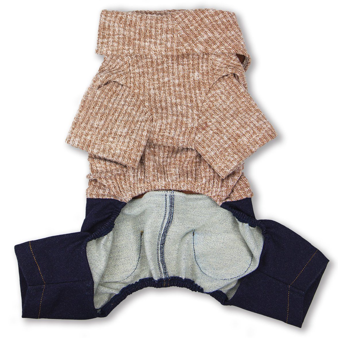 Vogue Neck-Wrap Full Body Fashion Dog Sweater Outfit